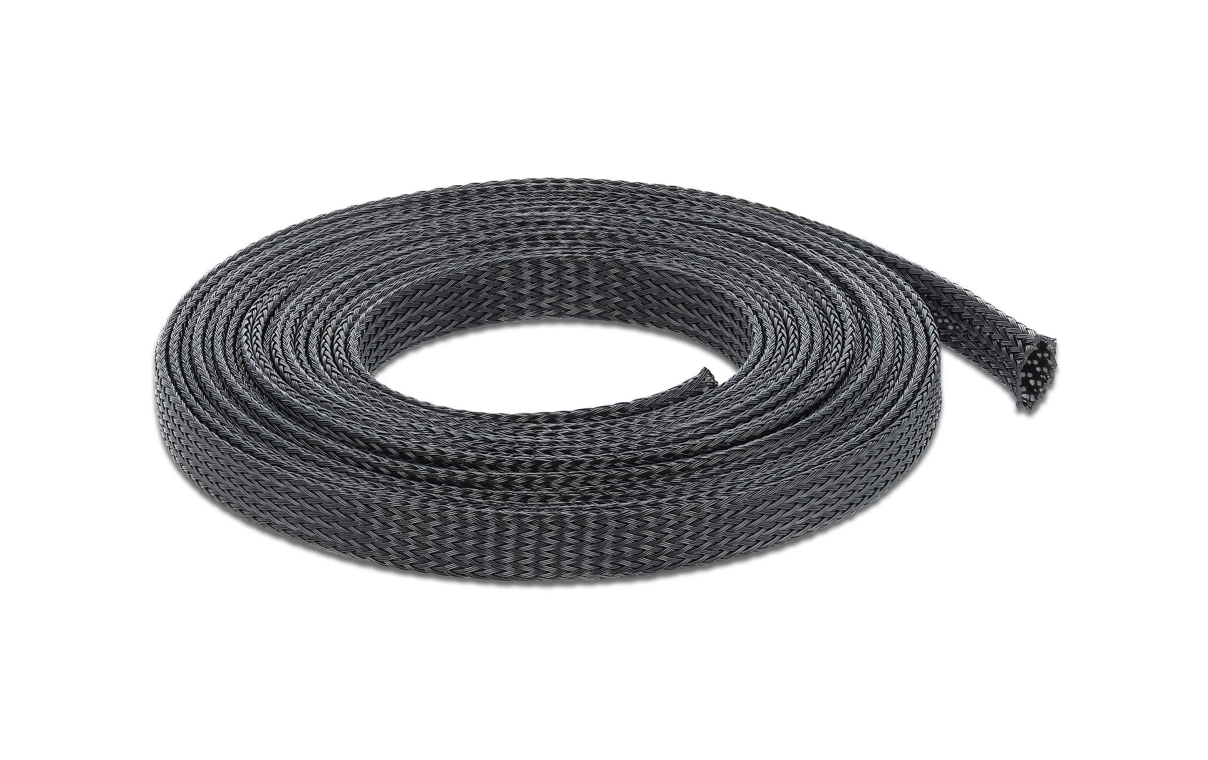 Delock Kabelschlauch 10mx12mm, dehnbar Schwarz – Kabelschlauch von Delock