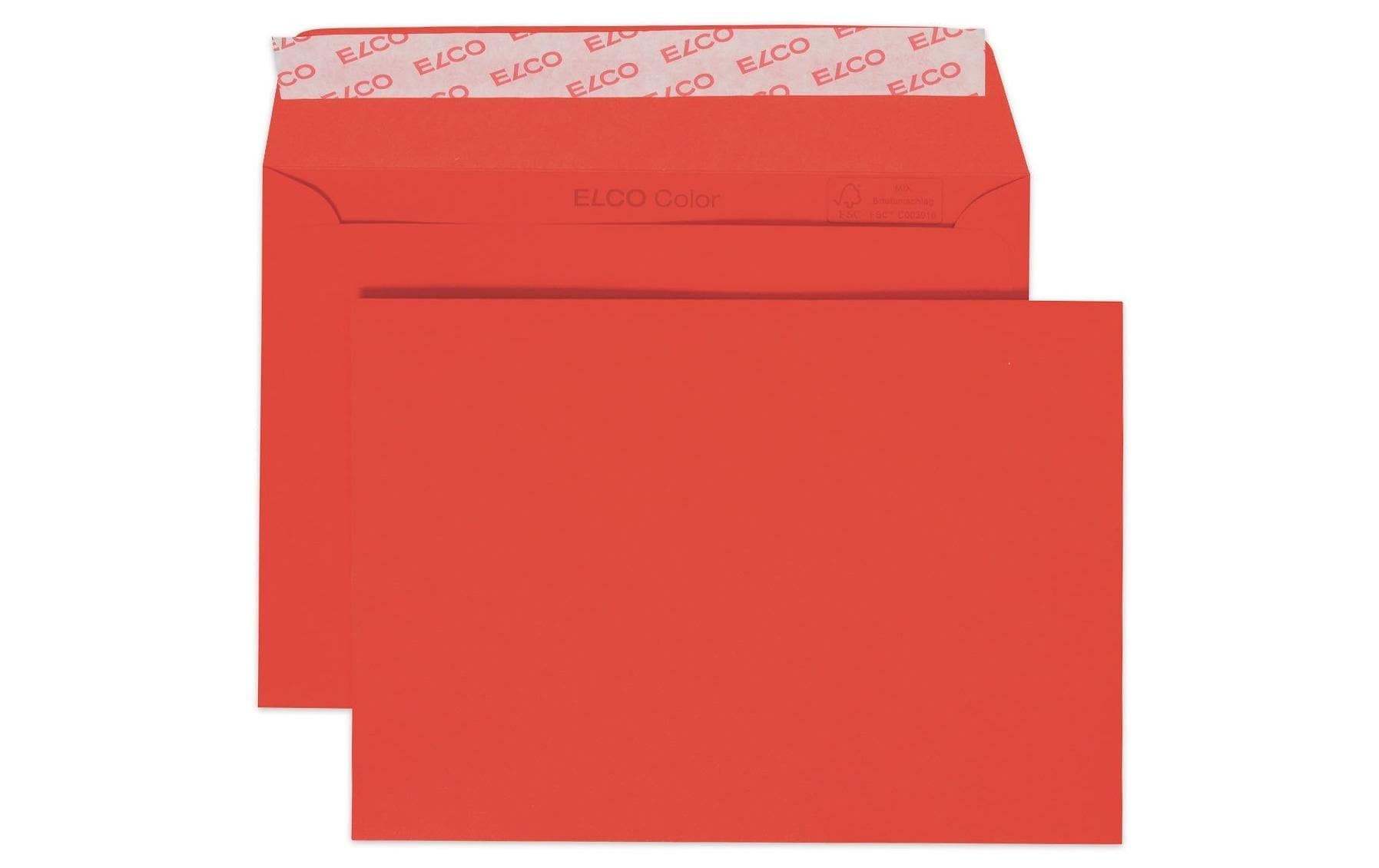 ELCO Couvert Color C6, Keine Fenster, 25 Stück, Rot – Couvert von ELCO