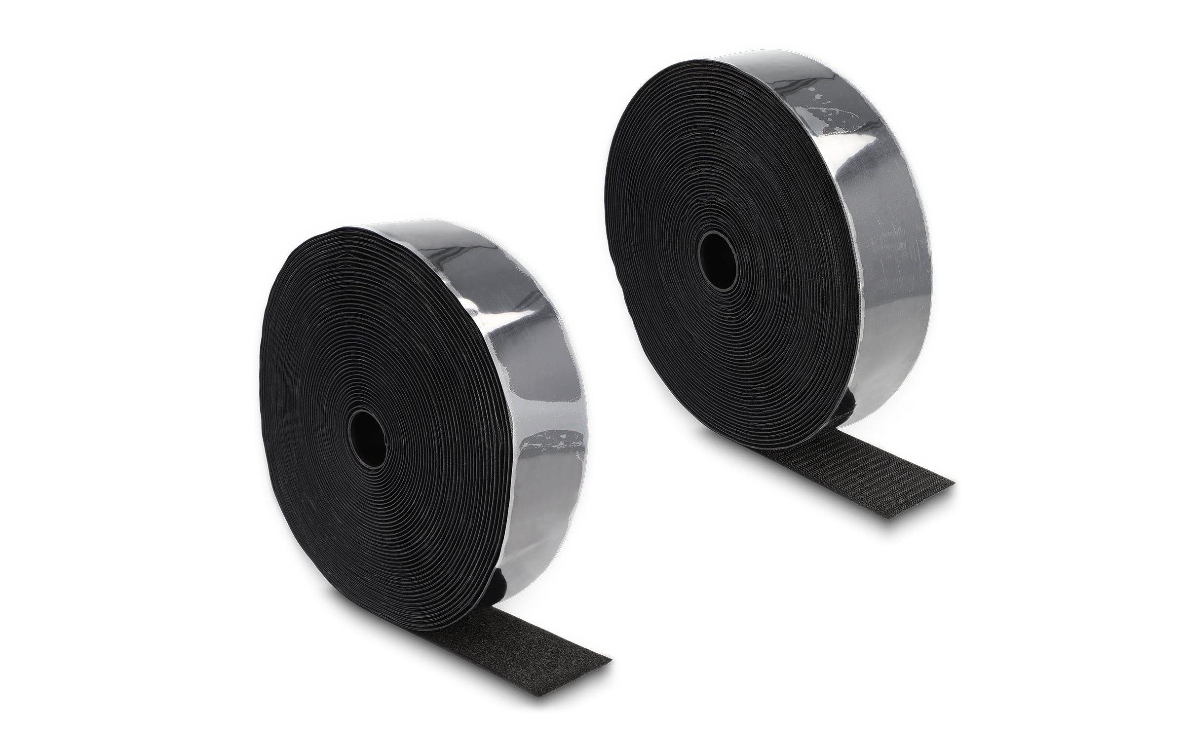 Delock Klettband 15m x 50mm Strapazierfähig Schwarz – Klettband von Delock