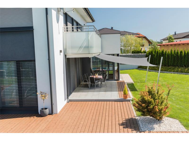 Sonnensegel grau 4.0m, Quadratisch