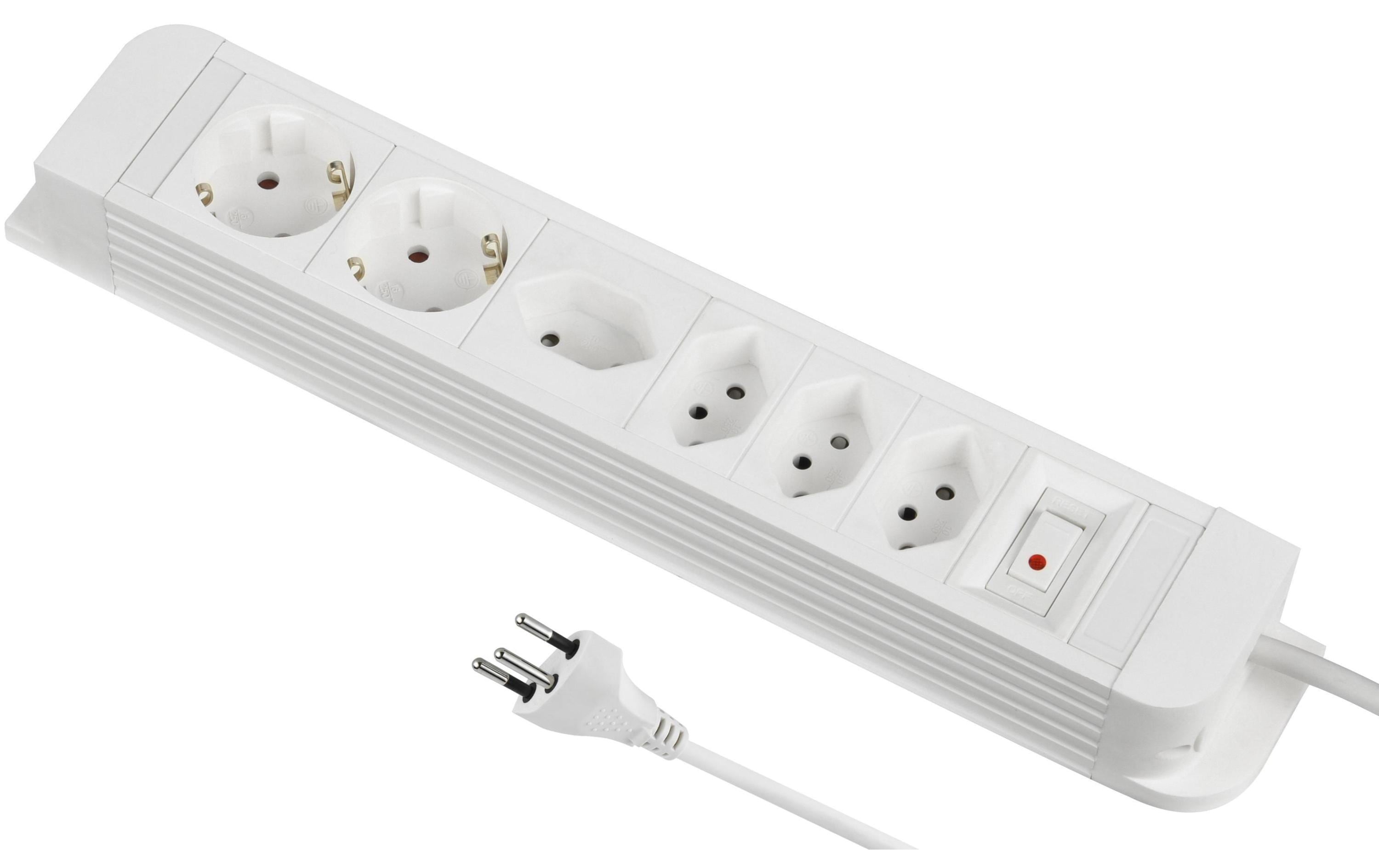 Schönenberger Steckdosenleiste PLUS 4x T13, 2x Schuko – Steckerleiste von Schönenberger