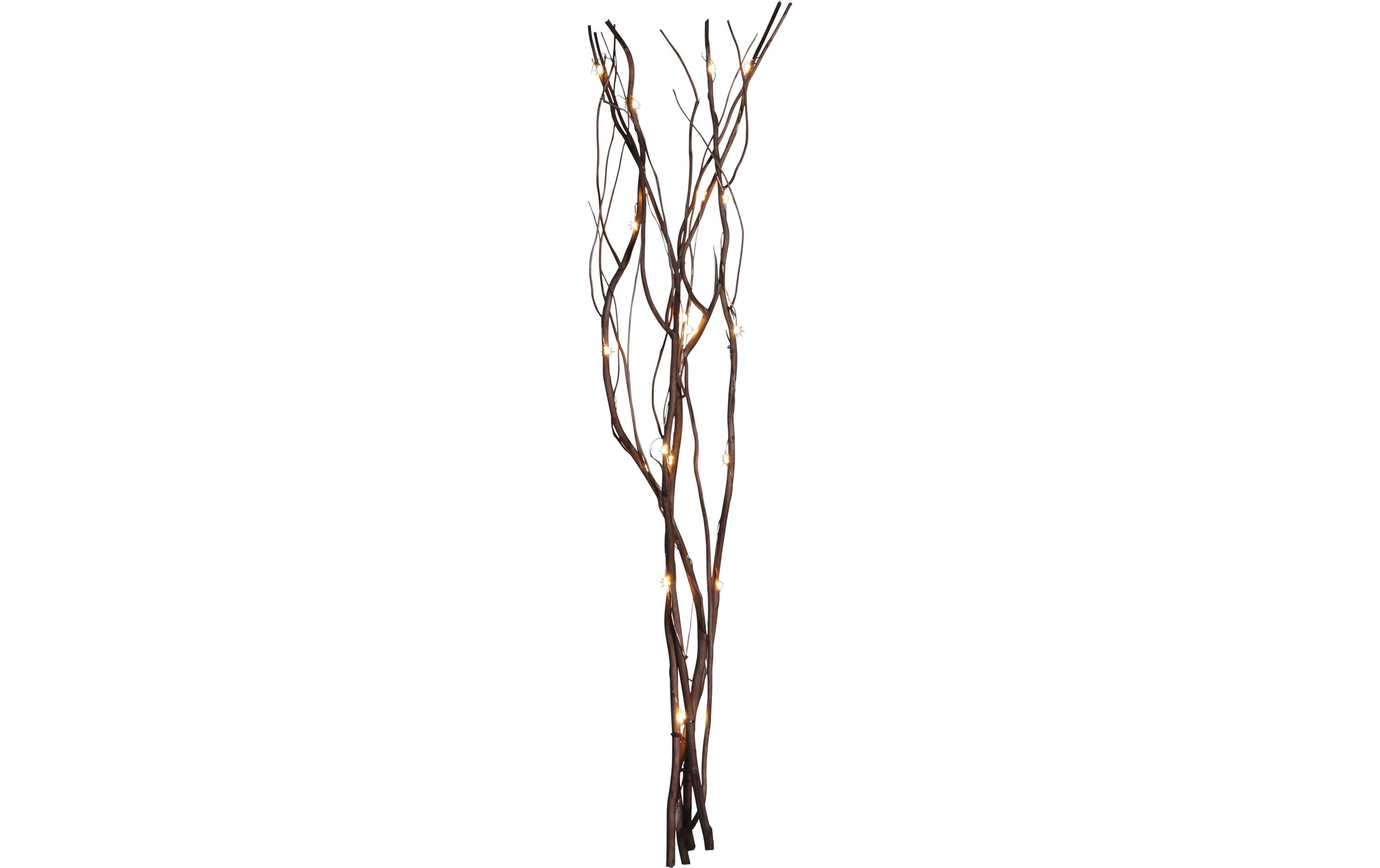 Star Trading Zweig Willow Dewdrop, 24 LEDs, 60 cm, Braun – LED-Zweig von Star Trading