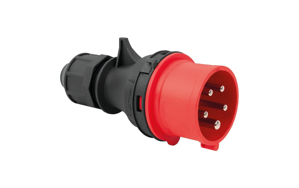 STEFFEN CEE Stecker 16/5 IP44 400 V 6h vernickelt – CEE-Stecker 16/5 von STEFFEN