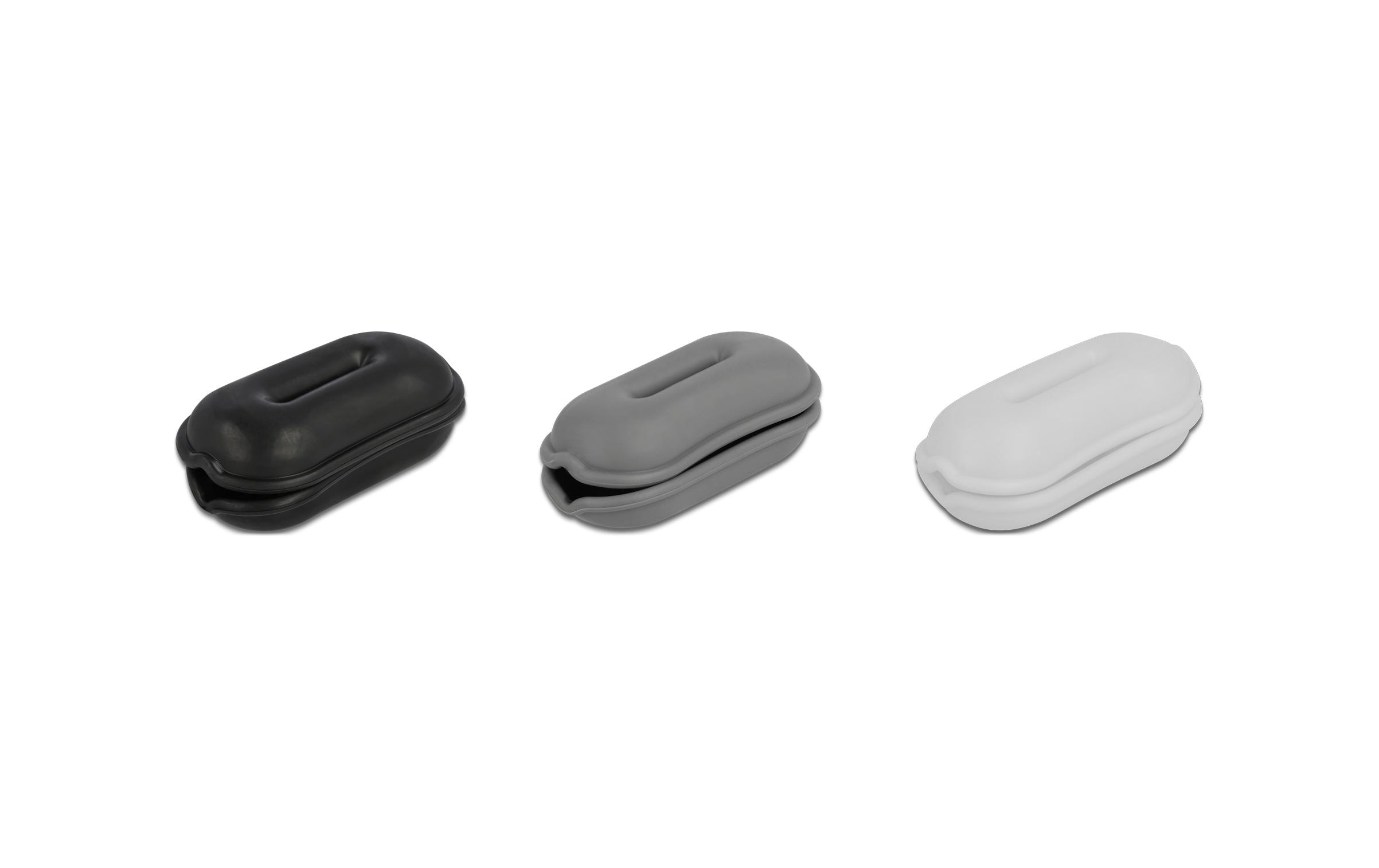 Delock Kabelaufwickler oval, 3-Set 68 x 32 x 27 mm