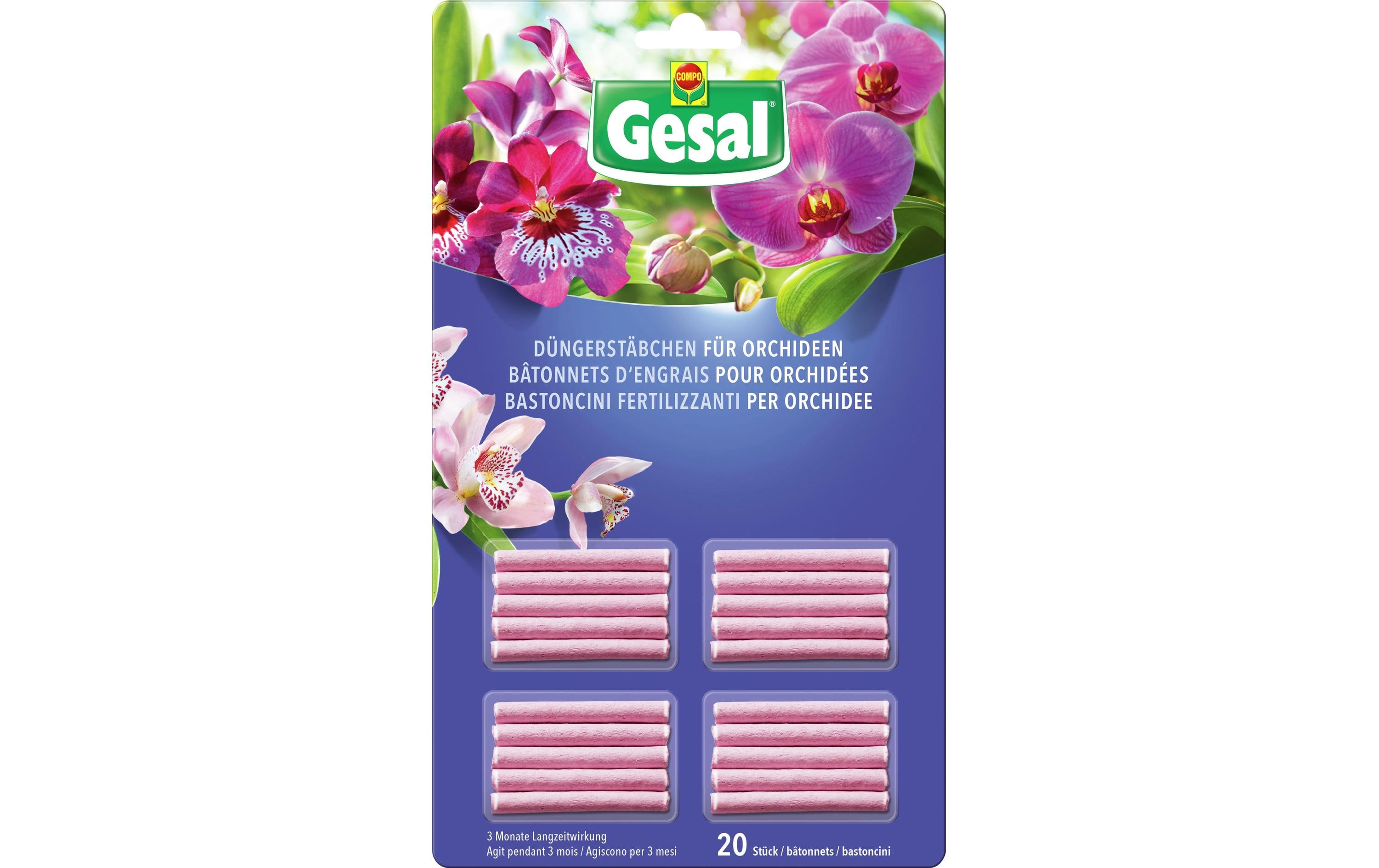 Gesal Düngerstäbchen für Orchideen 20 Stück