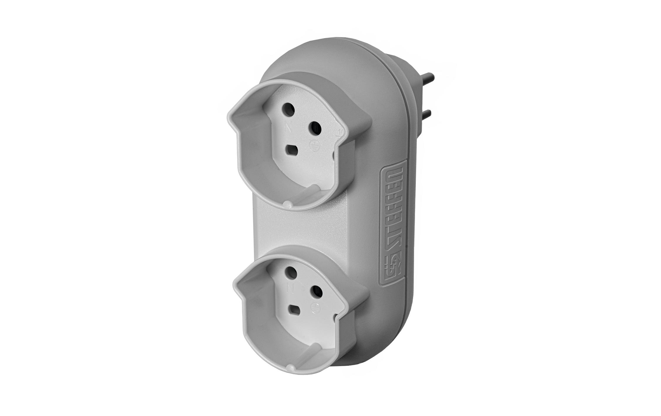 STEFFEN Mehrfachstecker Strong 2x T15, Weiss – Mehrfachstecker von STEFFEN