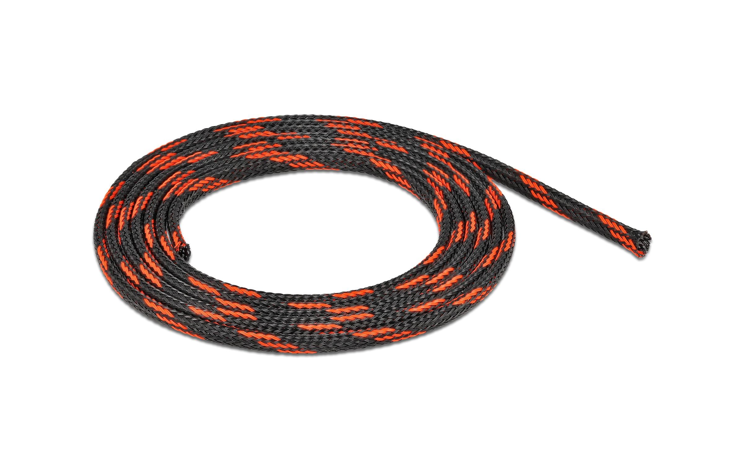 Delock Kabelschlauch dehnbar, 2 m x 6 mm Schwarz Rot – Kabelschlauch von Delock