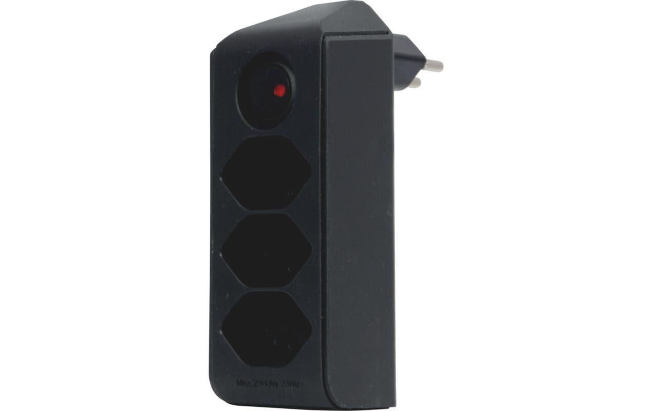 Brennenstuhl Abzweigstecker 3 x T13, 300° drehbar, Schwarz – Mehrfachstecker von Brennenstuhl