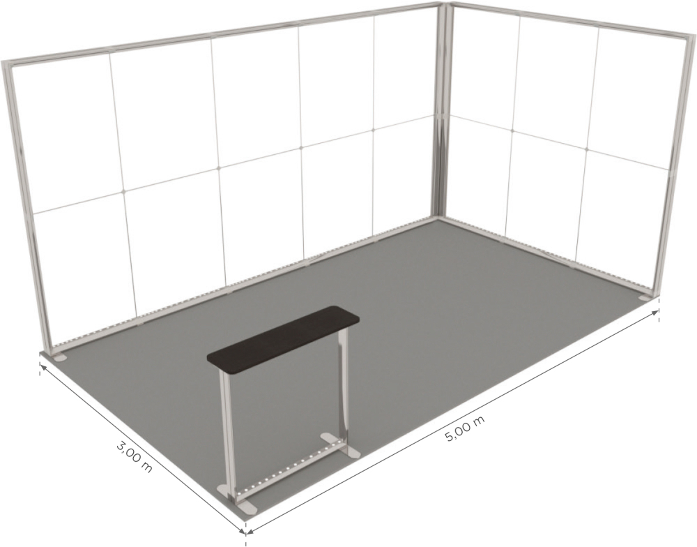LUMIX Messestand 15 m² Eckstand Detailansicht Messeauftritt