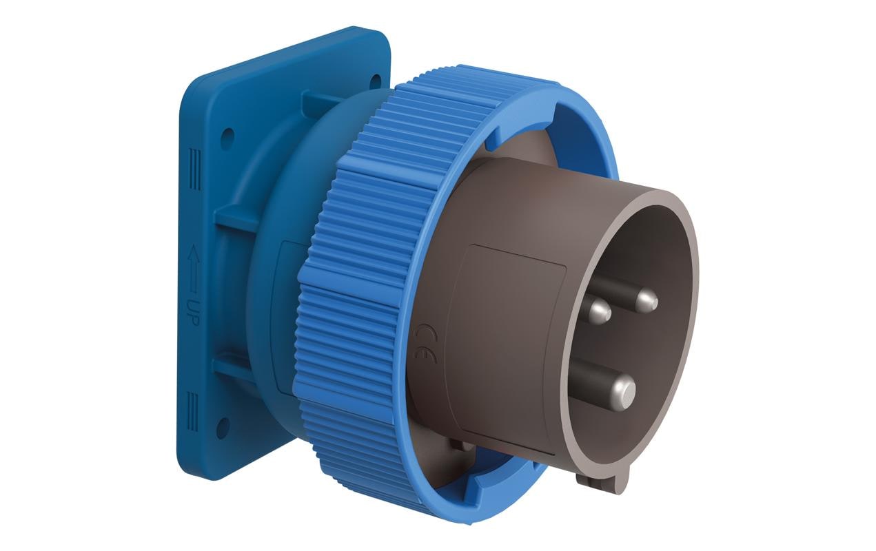 STEFFEN Palazzoli CEE Einbau-Stecker 2LPE 16 A 230 V 6 h vernickelt – CEE-Stecker 16/3 von STEFFEN
