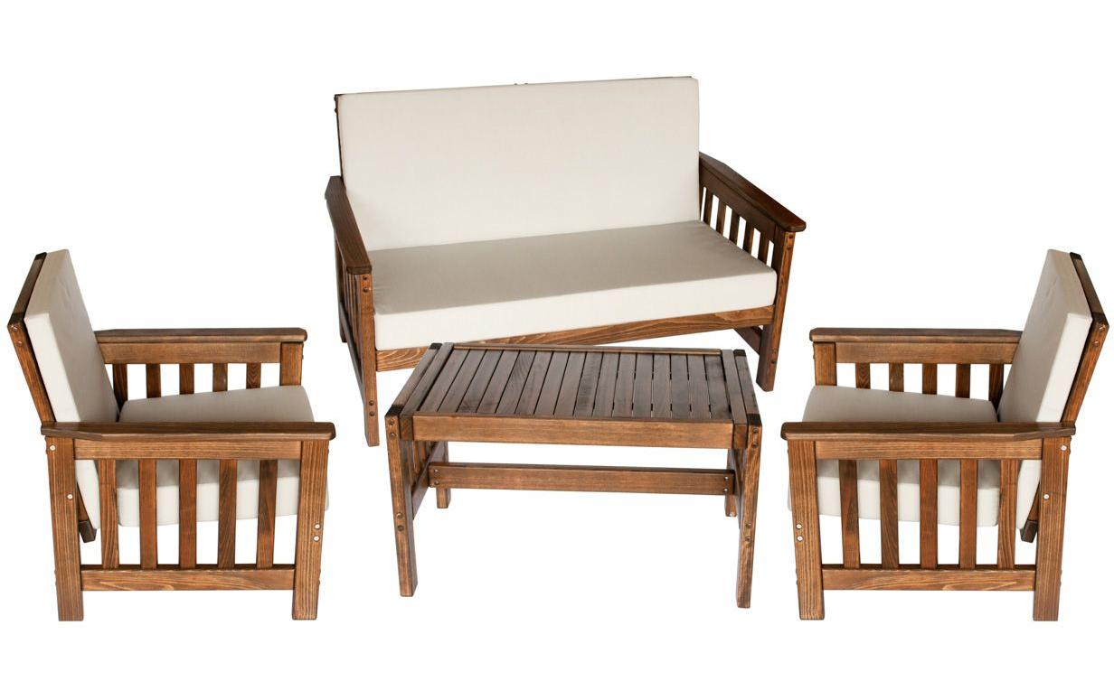 Innovesta Loungeset Lola, Dunkelbraun, 4 Sitzplätze
