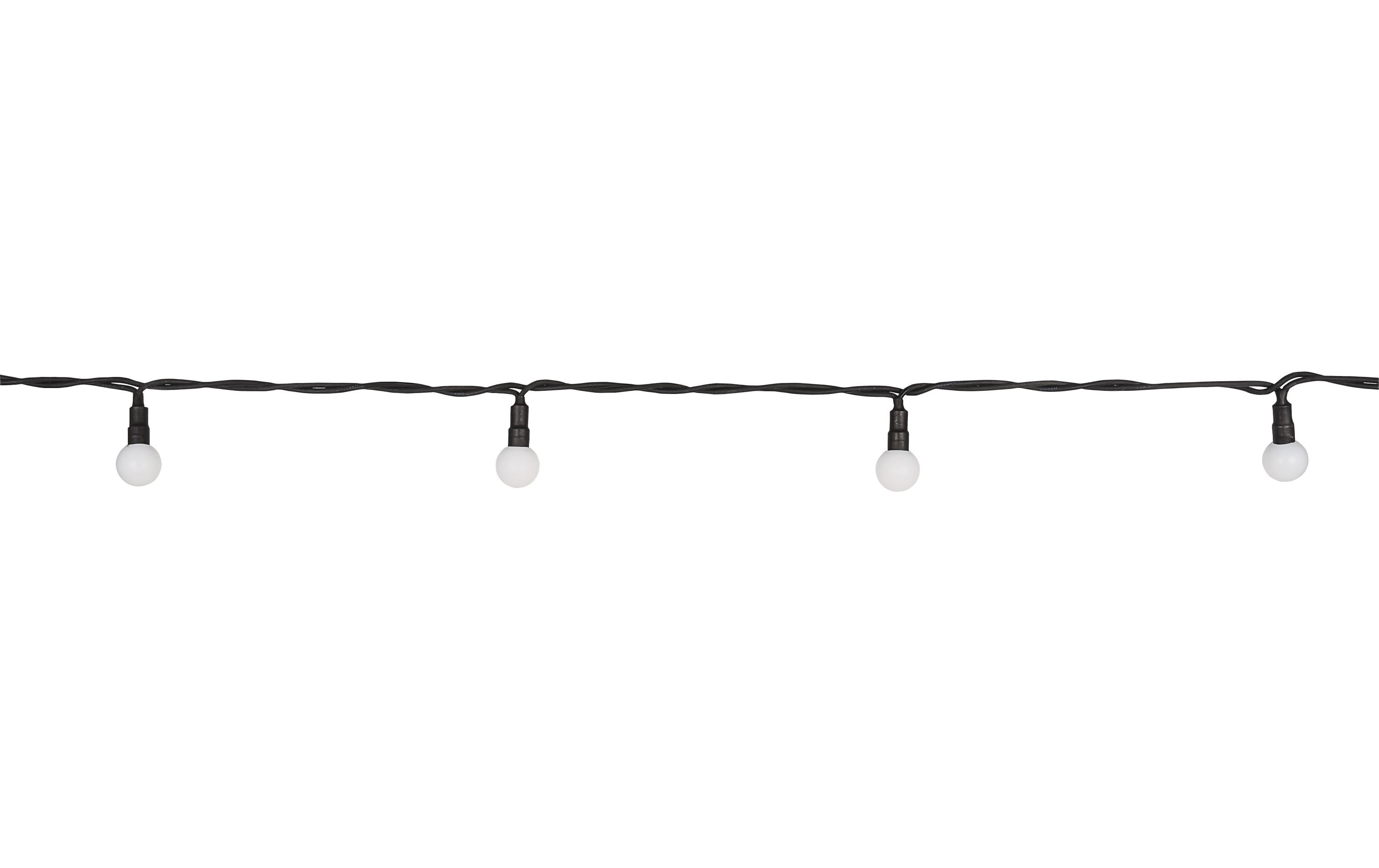 STEFFEN Lichterkette Gardenline 1000 cm, Weiss/Schwarz – Lichterkette von STEFFEN