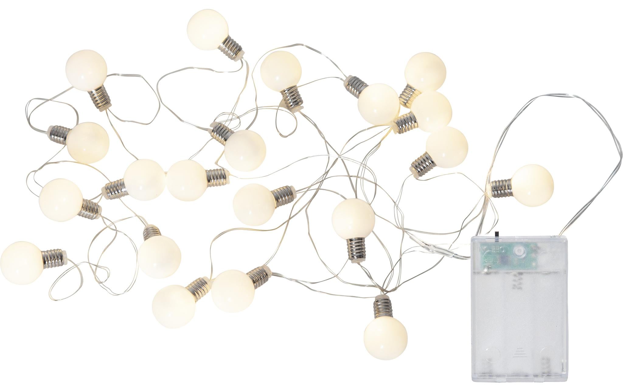 Star Trading Lichterkette Mini Glow Warmweiss, 20 LEDs, 300 cm – Lichterkette batteriebetrieben von Star Trading
