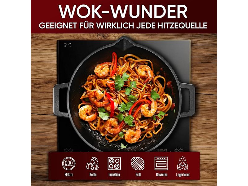 Eingebrannte Wokpfanne 36 cm