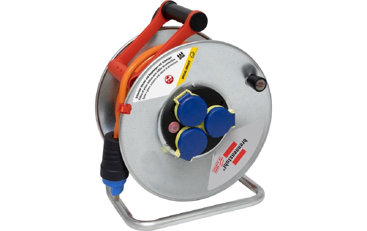 Brennenstuhl Baustellen-Kabelrolle Garant SK 290 25 m 3x T23 – Kabelrolle von Brennenstuhl