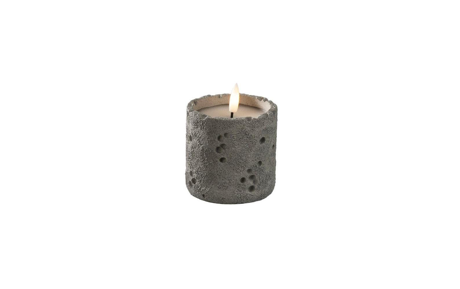 Konstsmide LED-Kerze in Betonoptik, 1 warmweisse Diode,…