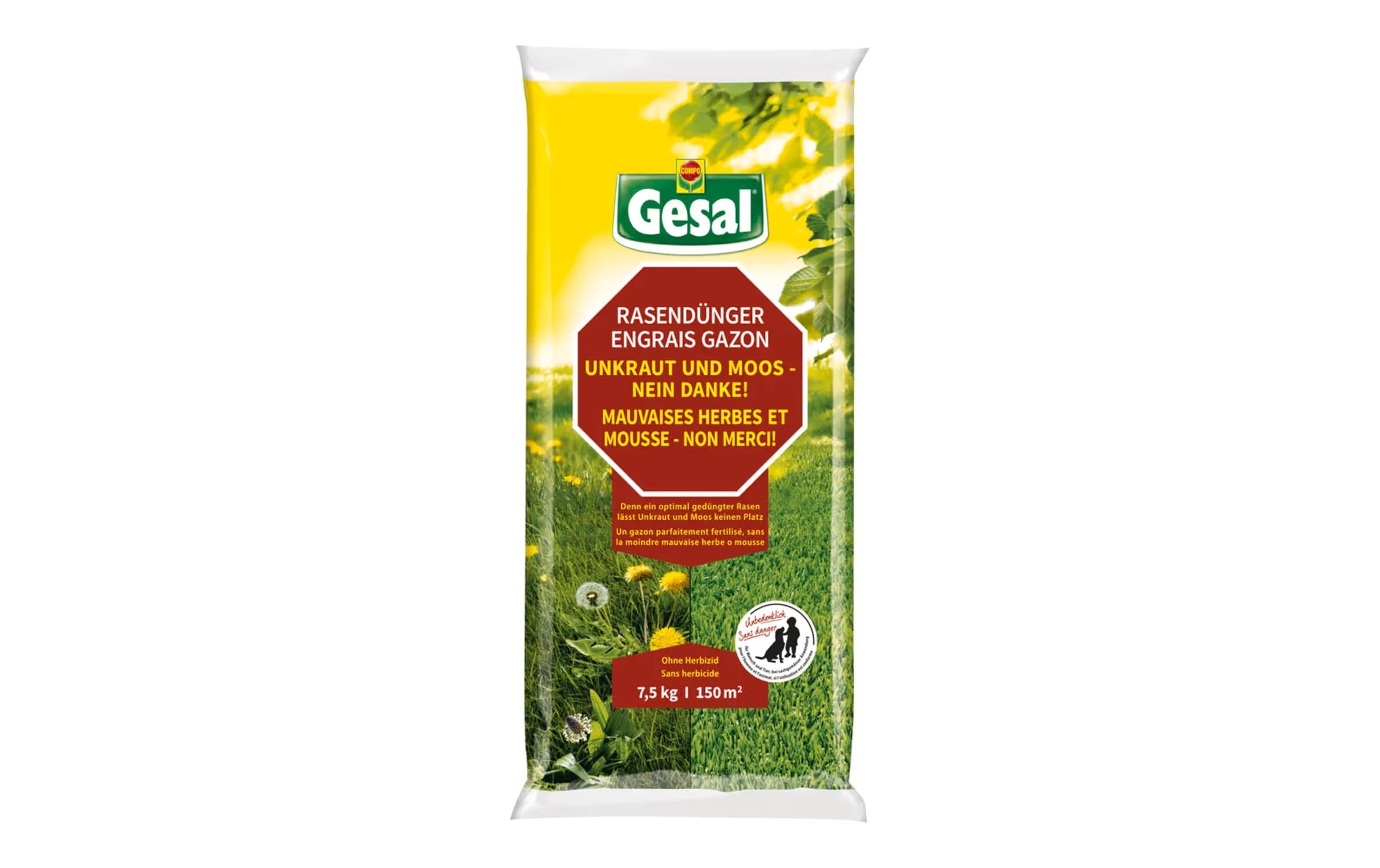 Gesal Rasendünger Unkraut und Moos Nein-danke 7.5 kg