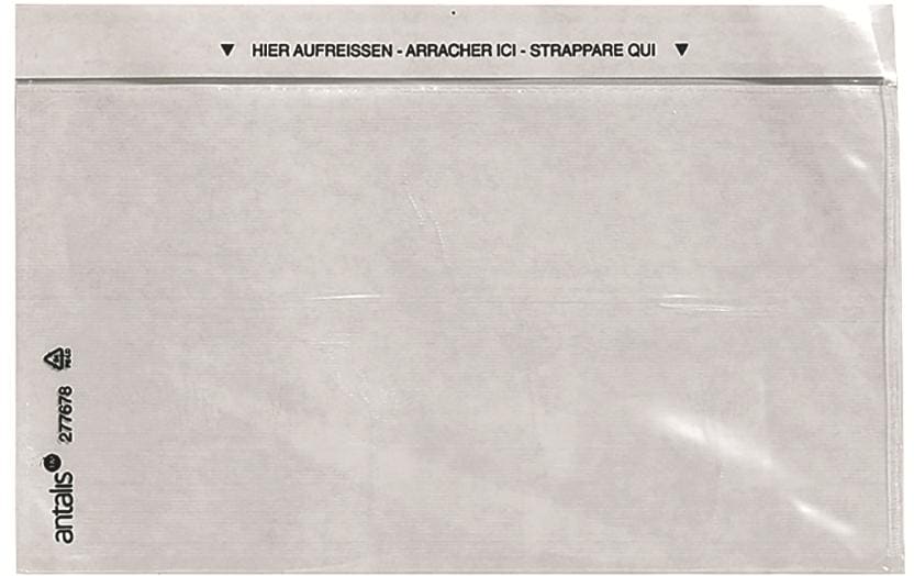 Antalis Dokumententasche C6/5 ohne Druck, 1000 Stück, Transparent – Dokumententasche von Antalis