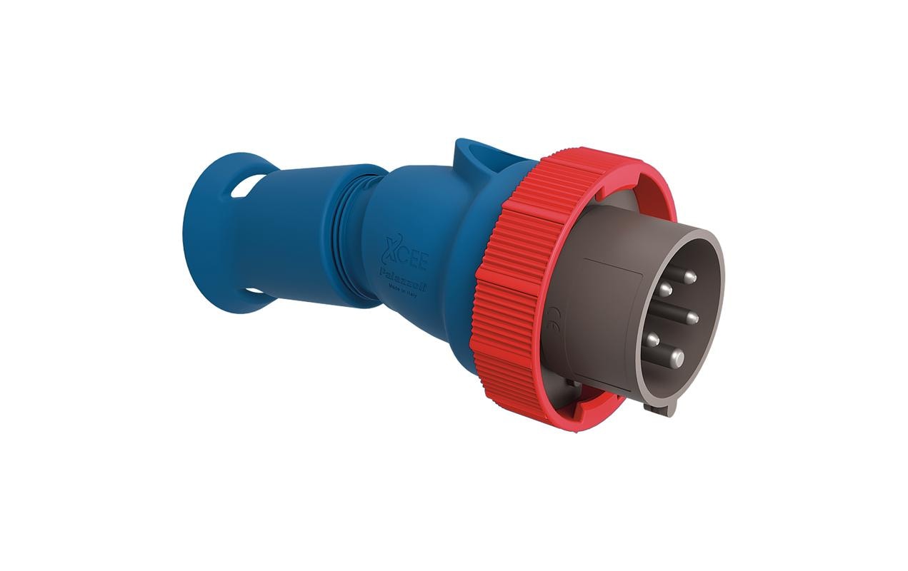 STEFFEN Palazzoli CEE Stecker 3LNPE 5P 400 V 32 A vernickelt