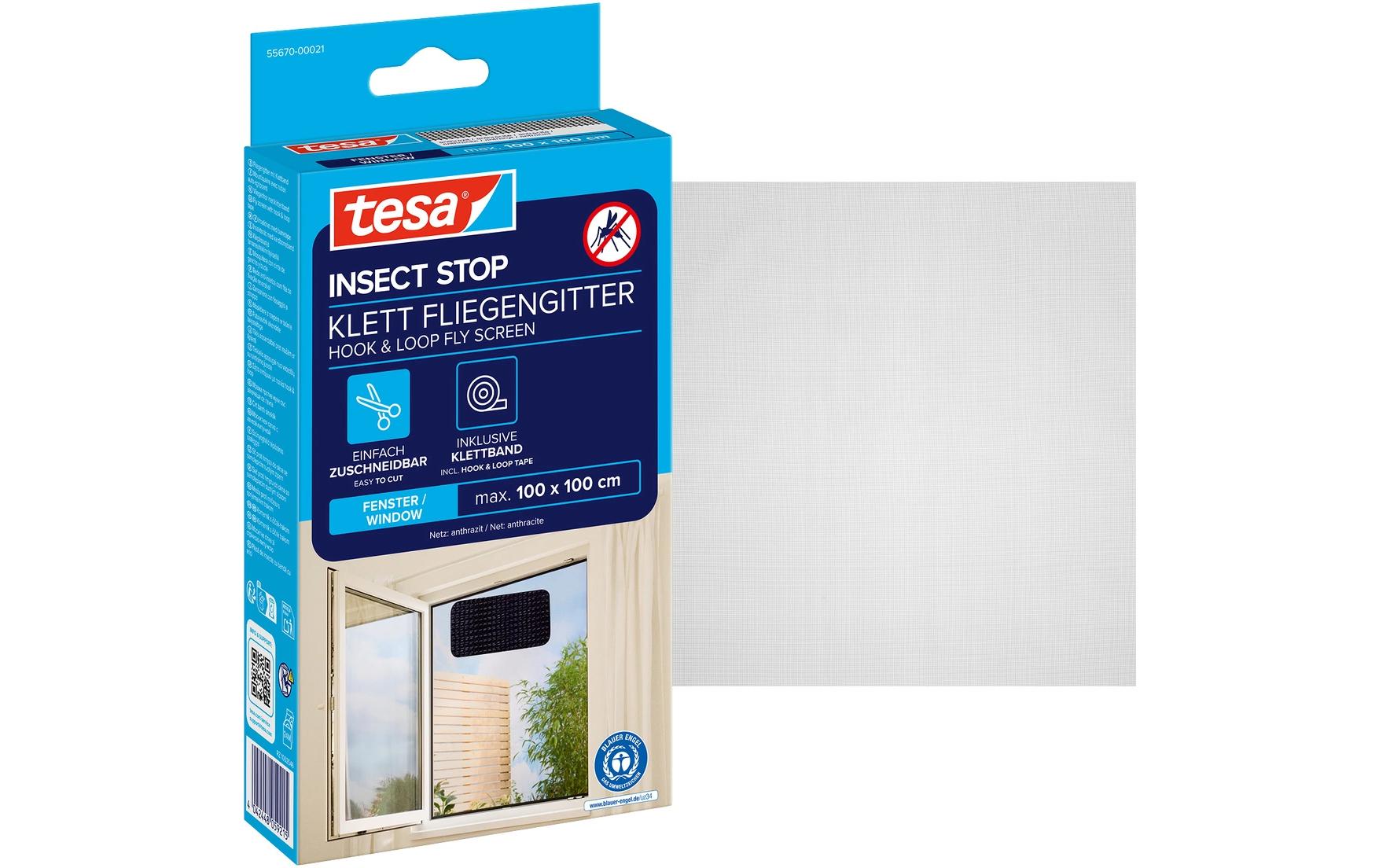 tesa Fliegengitter Insect Stop Standard 1x1m anthrazit