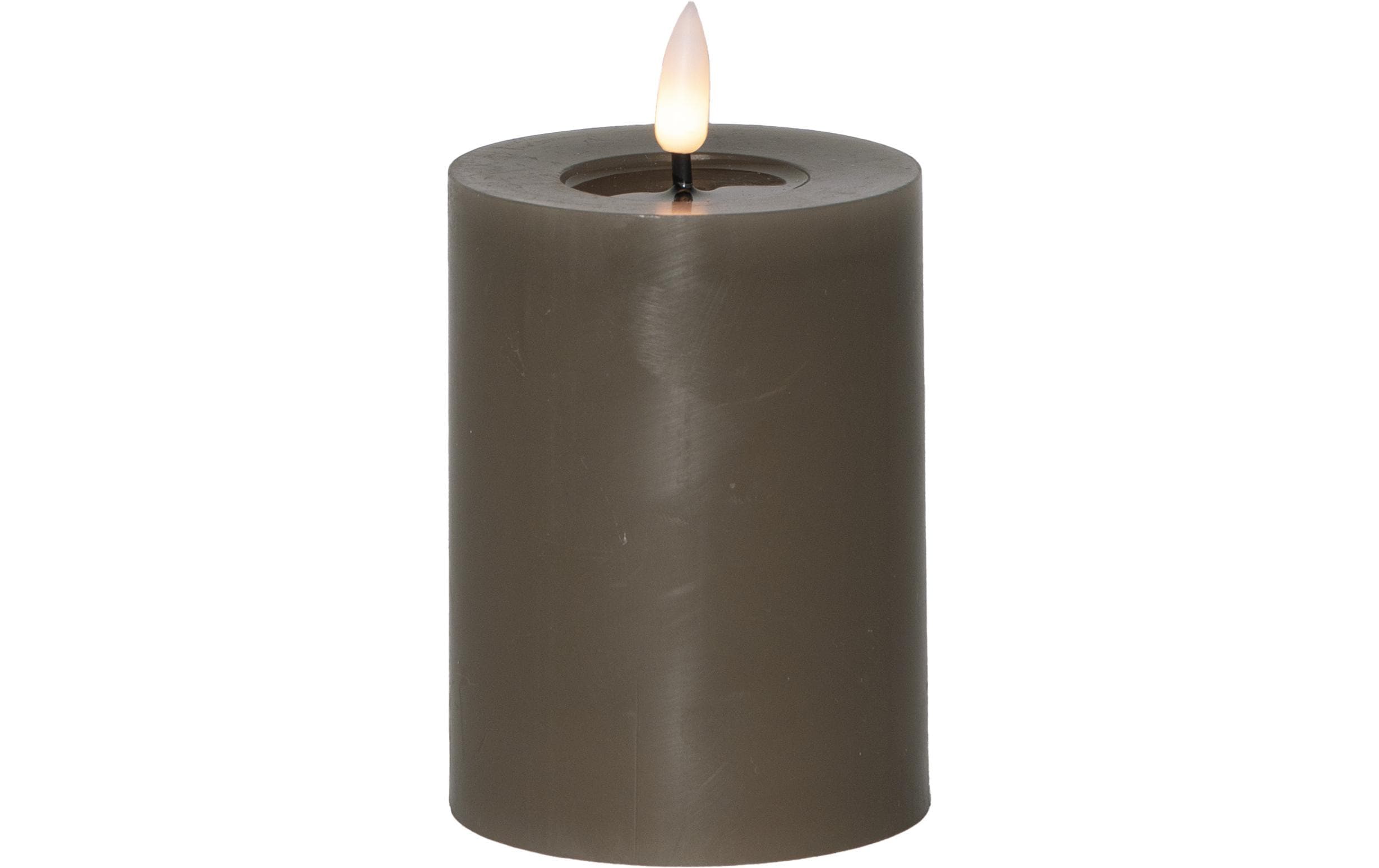 Star Trading LED-Kerze Flamme Flow, Braun – LED-Kerze mit Timer von Star Trading