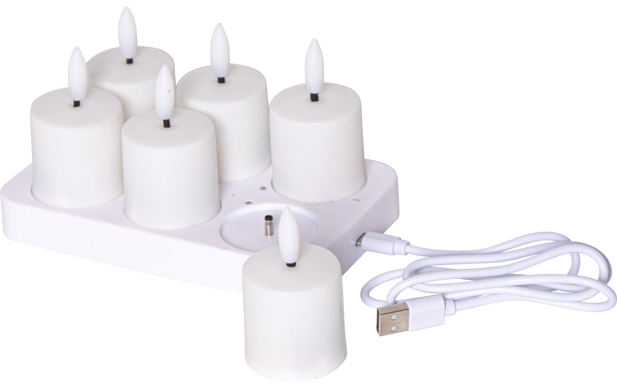 Star Trading LED-Kerzen Set Flamme Charge, 6 Stück – LED-Kerze mit Timer von Star Trading