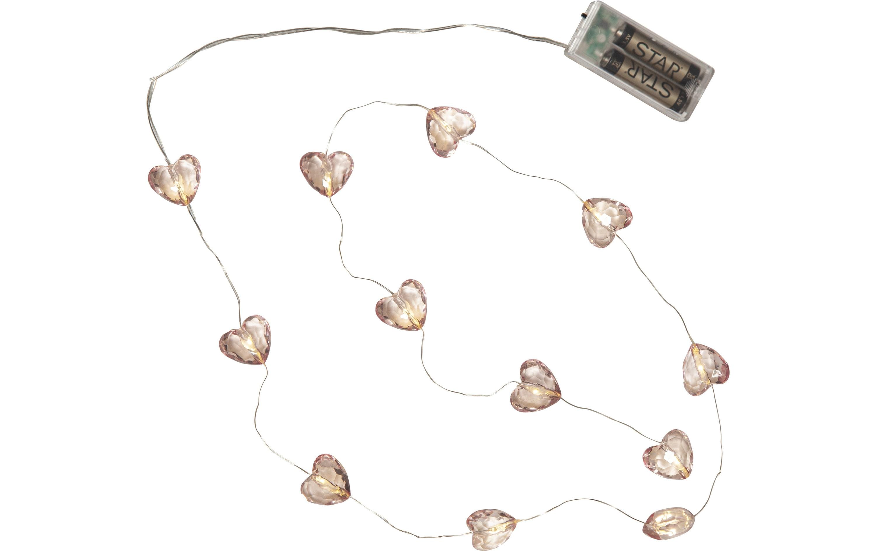 Star Trading Lichterkette Valentine Rosa – Lichterkette batteriebetrieben von Star Trading
