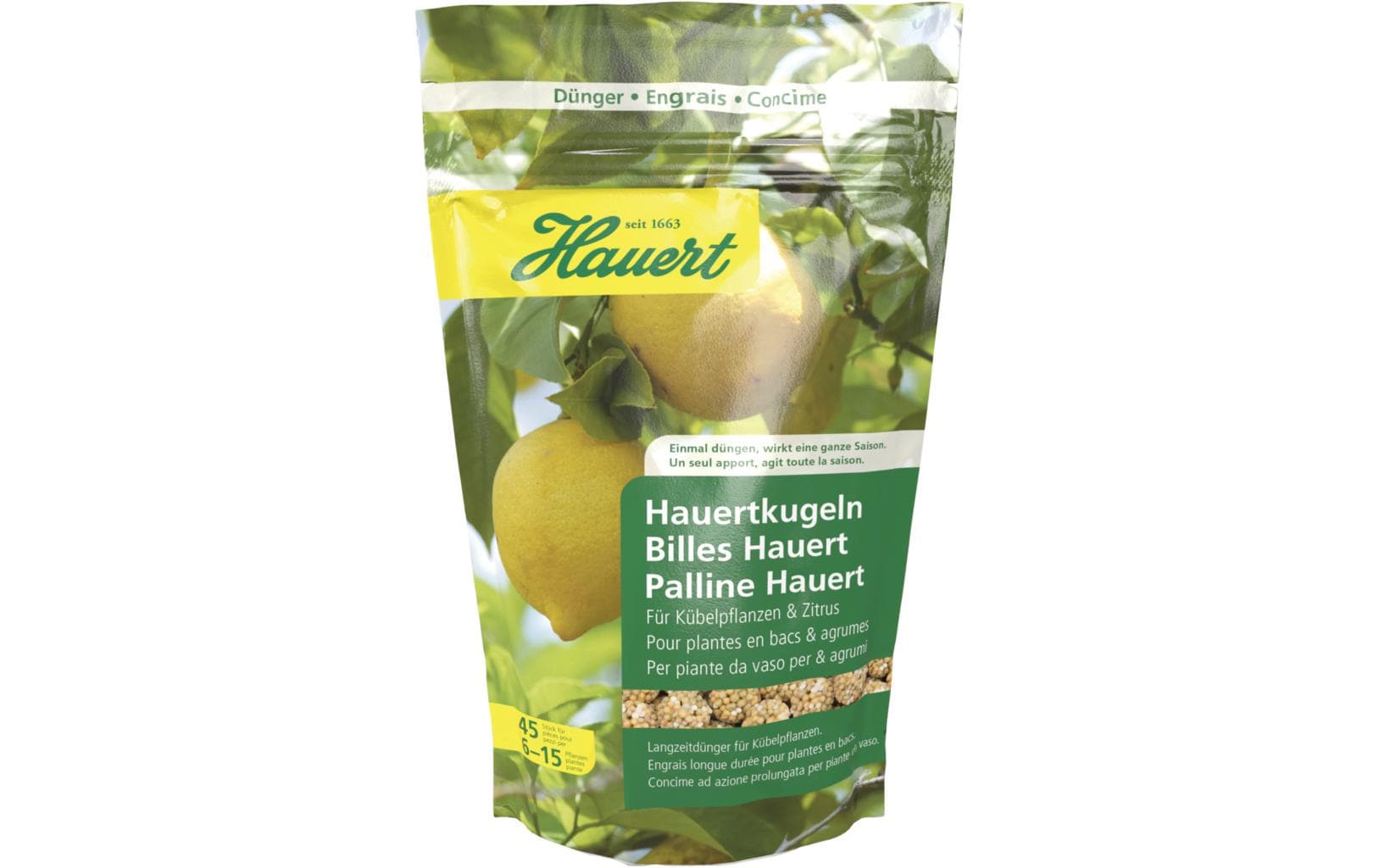 Hauert Langzeitdünger Hauertkugeln Kübelpflanzen, 45 Stk.