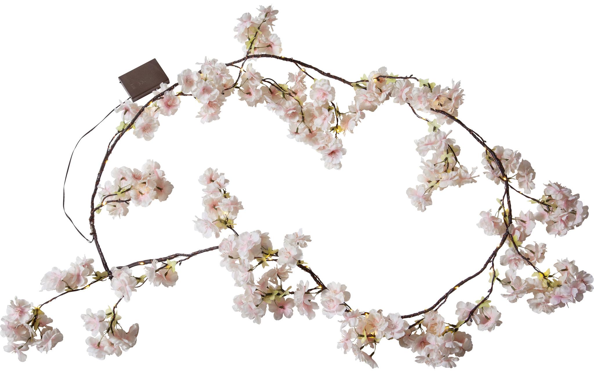 Star Trading Girlande Cherry Flower, 48 LEDs, 1.8 m, Pink