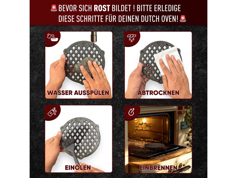 Gusseisen Stapelrost für Dutch Oven 4,5L