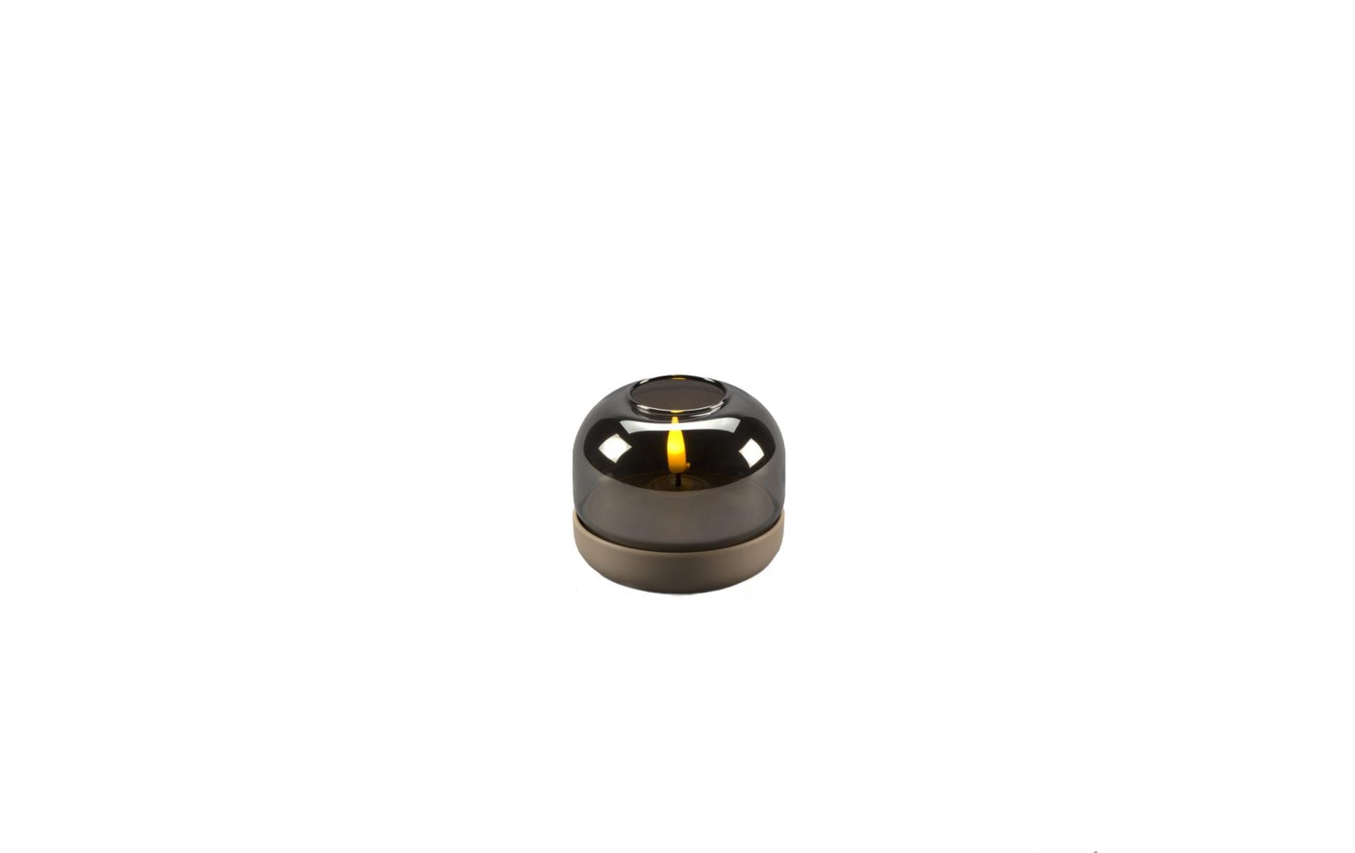 Konstsmide LED Kerze batteriebetrieben, rauchfarbenes G…