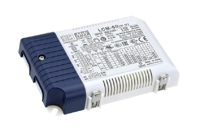 MeanWell LED Treiber LCM-60W, 3in1 dimmbar, 500-1400mA, Single Color – LED-Treiber von MeanWell