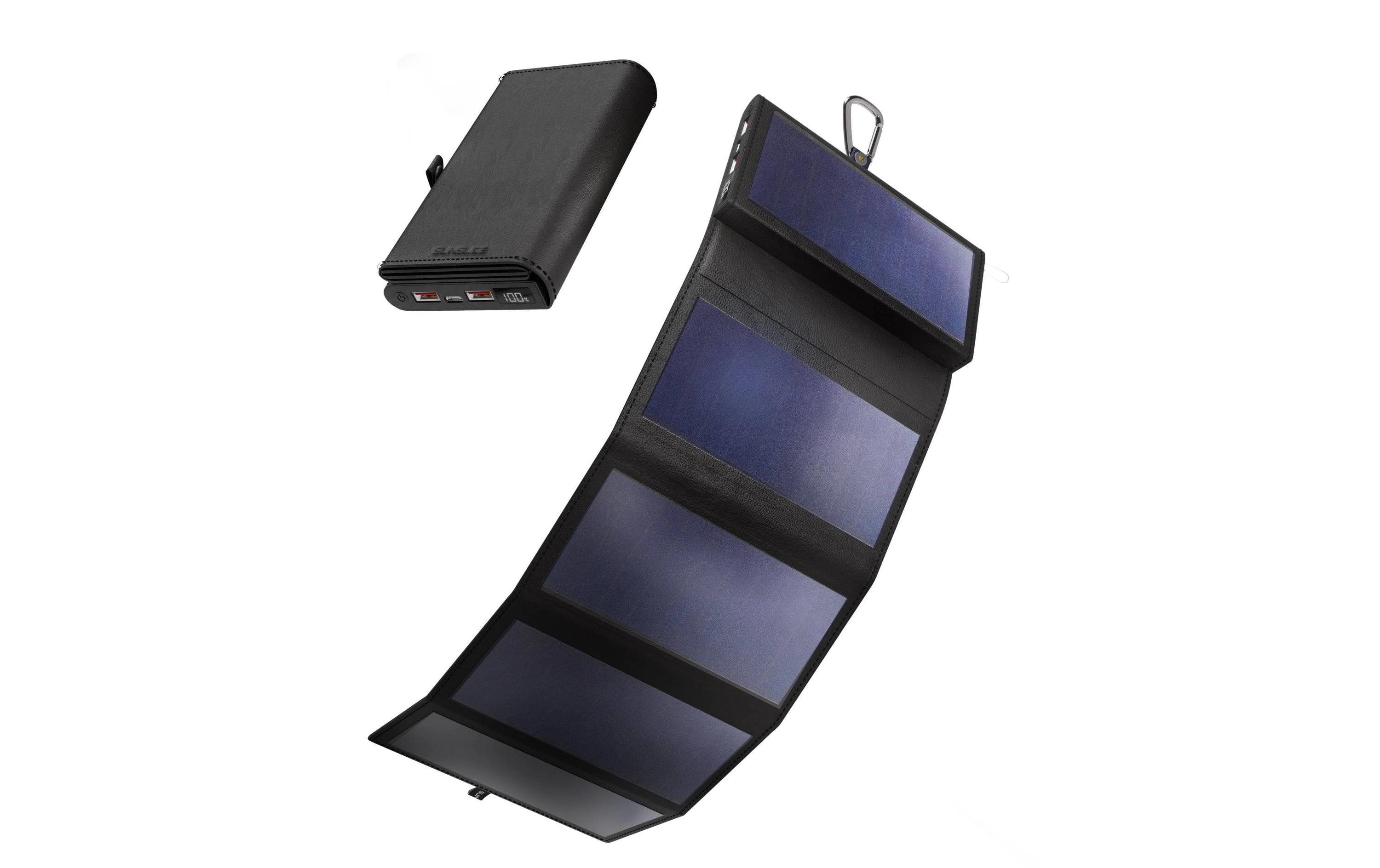 SunSlice Powerbank Electron 8W Sol – Schwarz, 10000 mAh