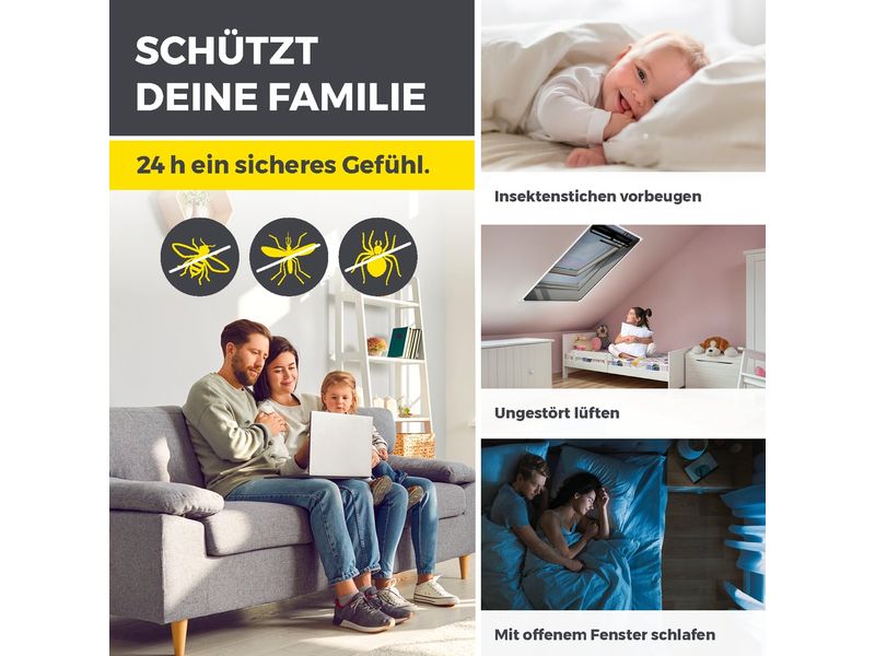 EASYmaxx Moskitonetz Dachfenster Magic Fit