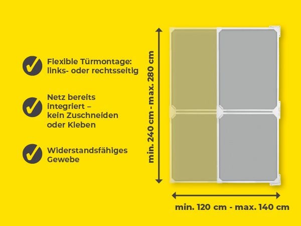 EASYmaxx Moskitonetz Magic Fit