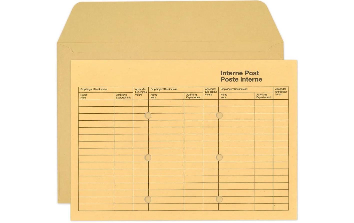 Büroline Couvert C4 Interne Post Braun, 250 Stück – Couvert von Büroline