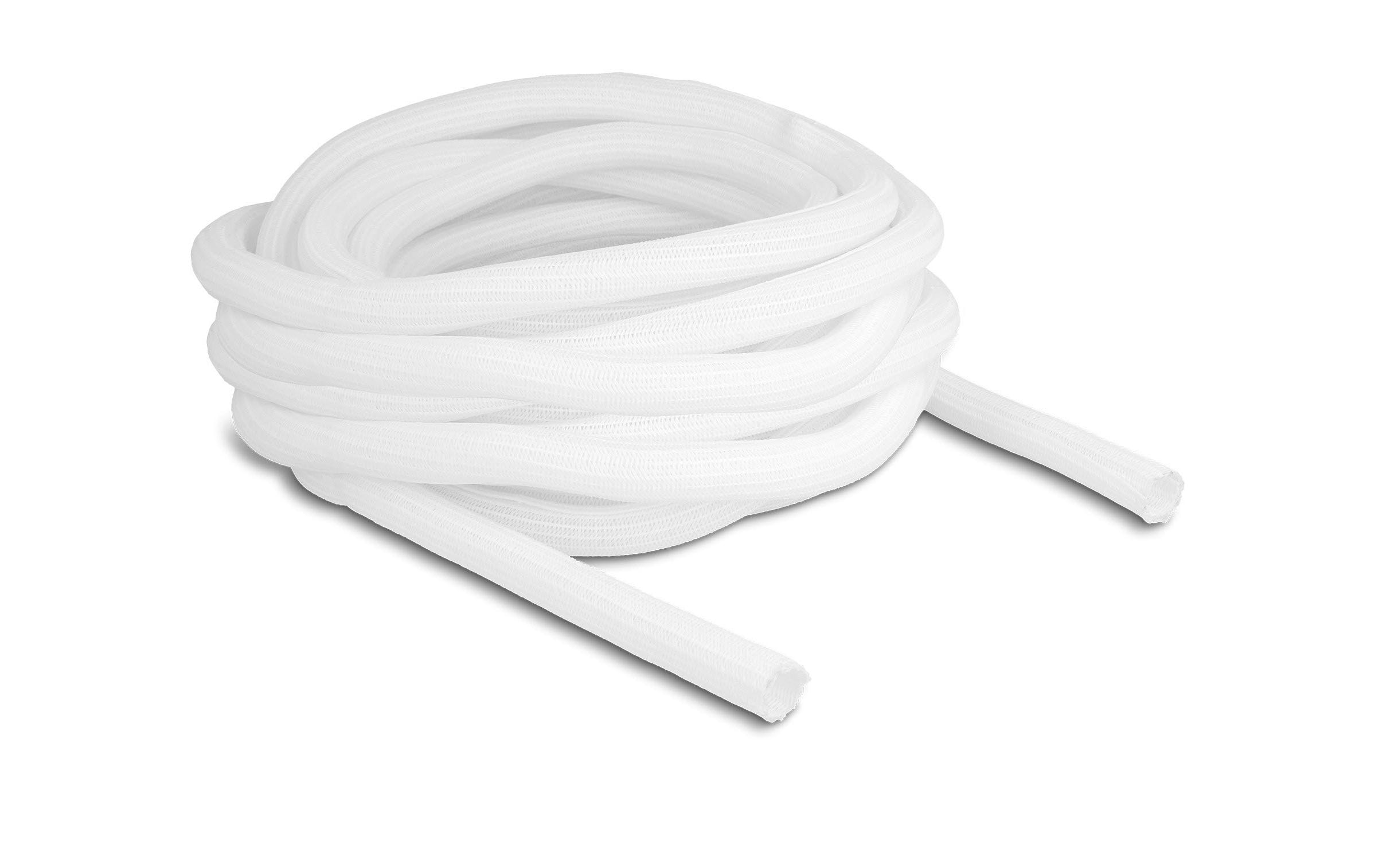 Delock Geflechtschlauch Selbstschliessend 10 m x 16 mm Weiss – Kabelschlauch von Delock