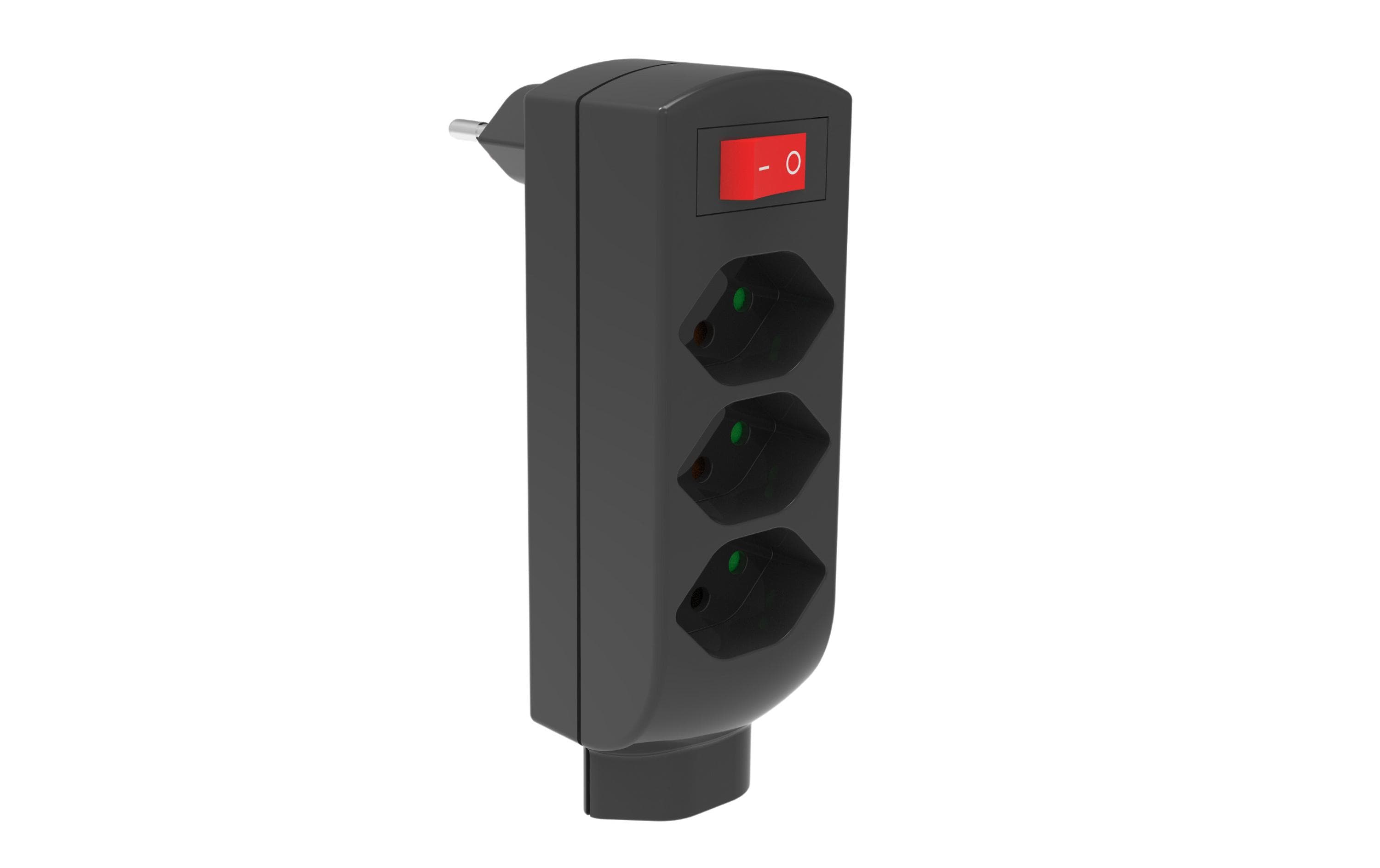 Schönenberger Abzweigstecker 4xT13 mit Schalter 4 – Mehrfachstecker von Schönenberger