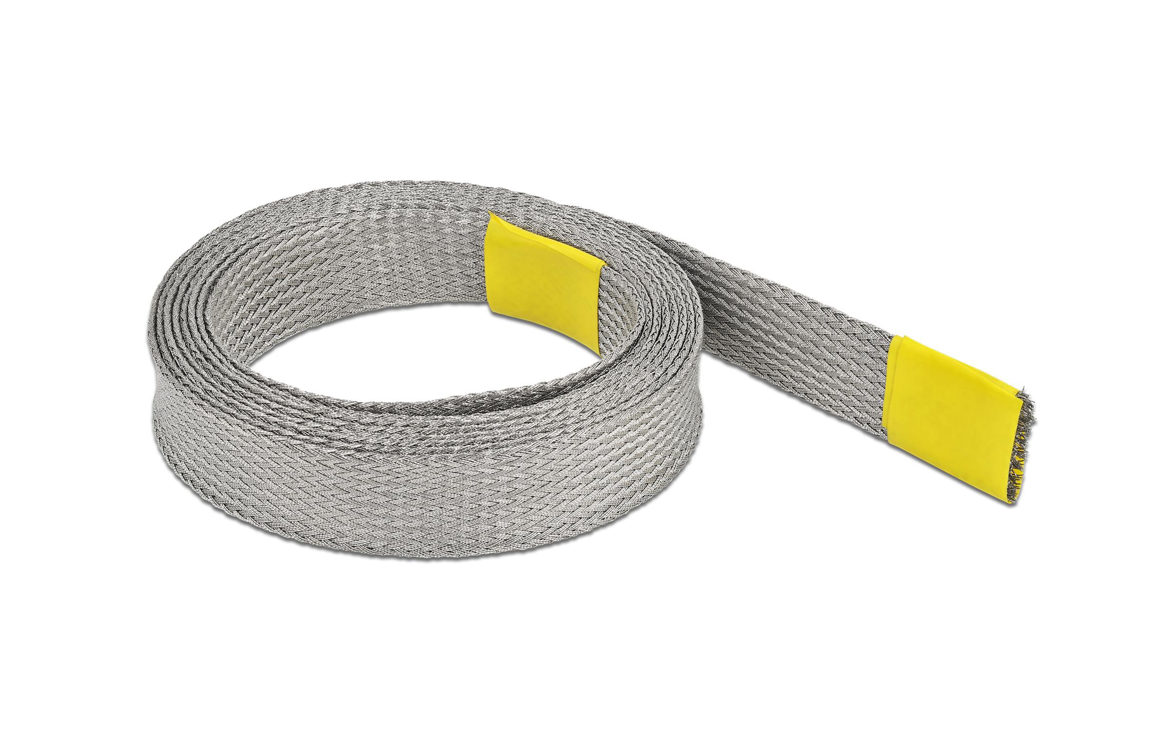 Delock Kabelschlauch zur EMV Abschirmung  2 m x 15 mm Grau – Kabelschlauch von Delock