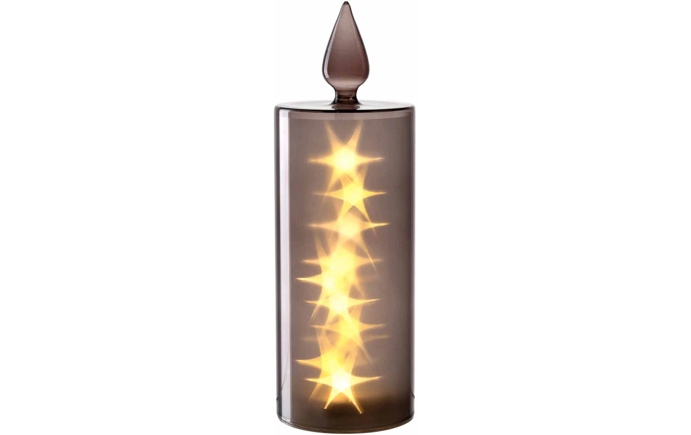 LEONARDO Kerze Silenzio LED, 30 cm, Grau – LED-Weihnachtsdeko von LEONARDO