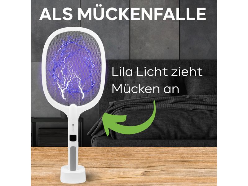 Elektrische Fliegenklatsche mit Display