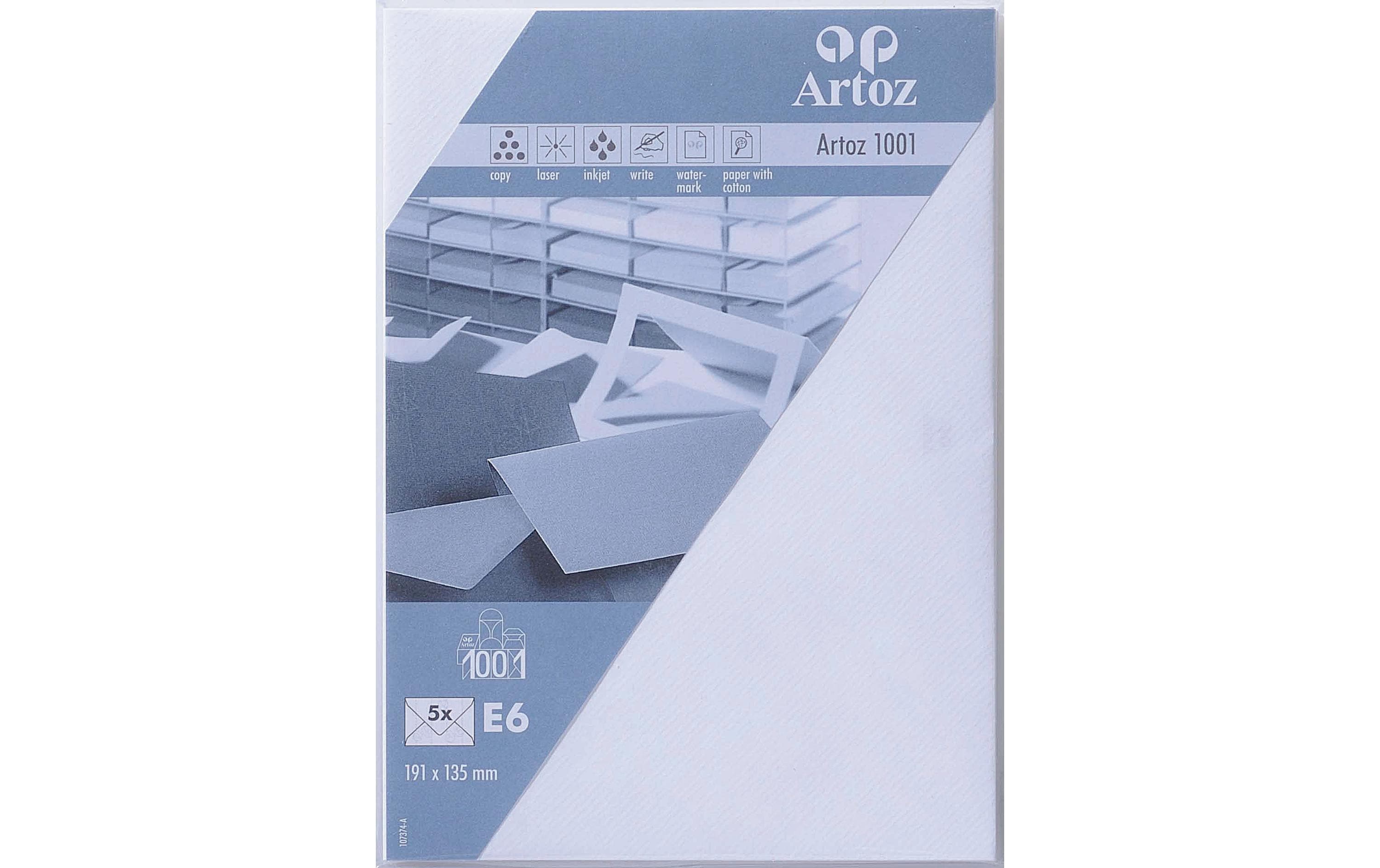 Artoz Couvert 1001, E6, 5 Stück, Blütenweiss – Couvert von Artoz