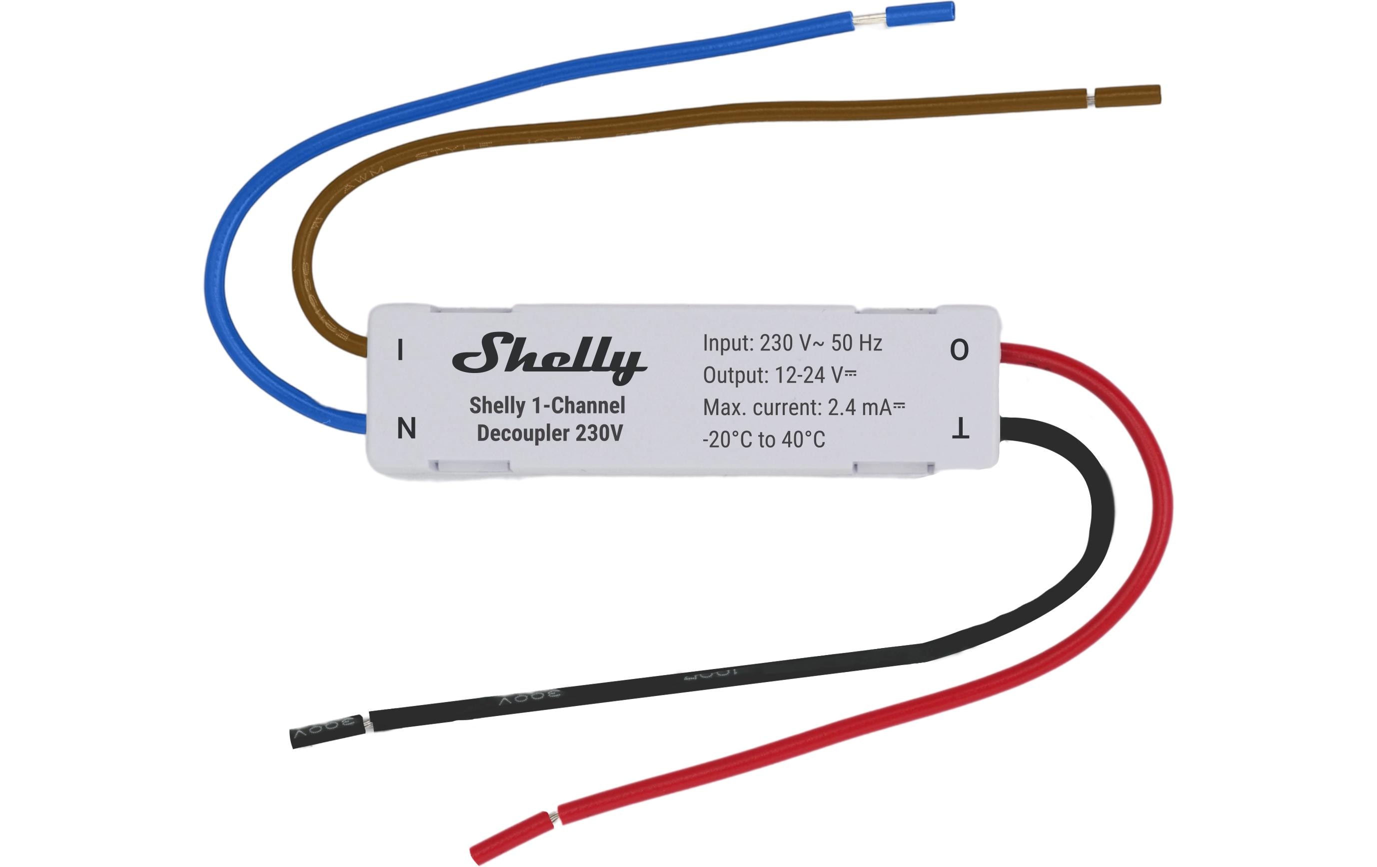 Shelly Decoupler 1 Kanal 230 V – Decoupler von Shelly