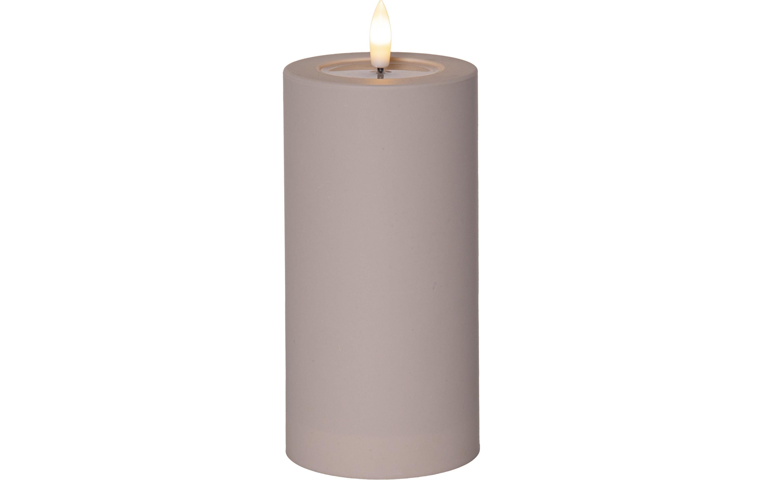 Star Trading LED Pillar Kerze Flamme Soft Indoor, 17.50 cm, Beige – LED-Kerze von Star Trading