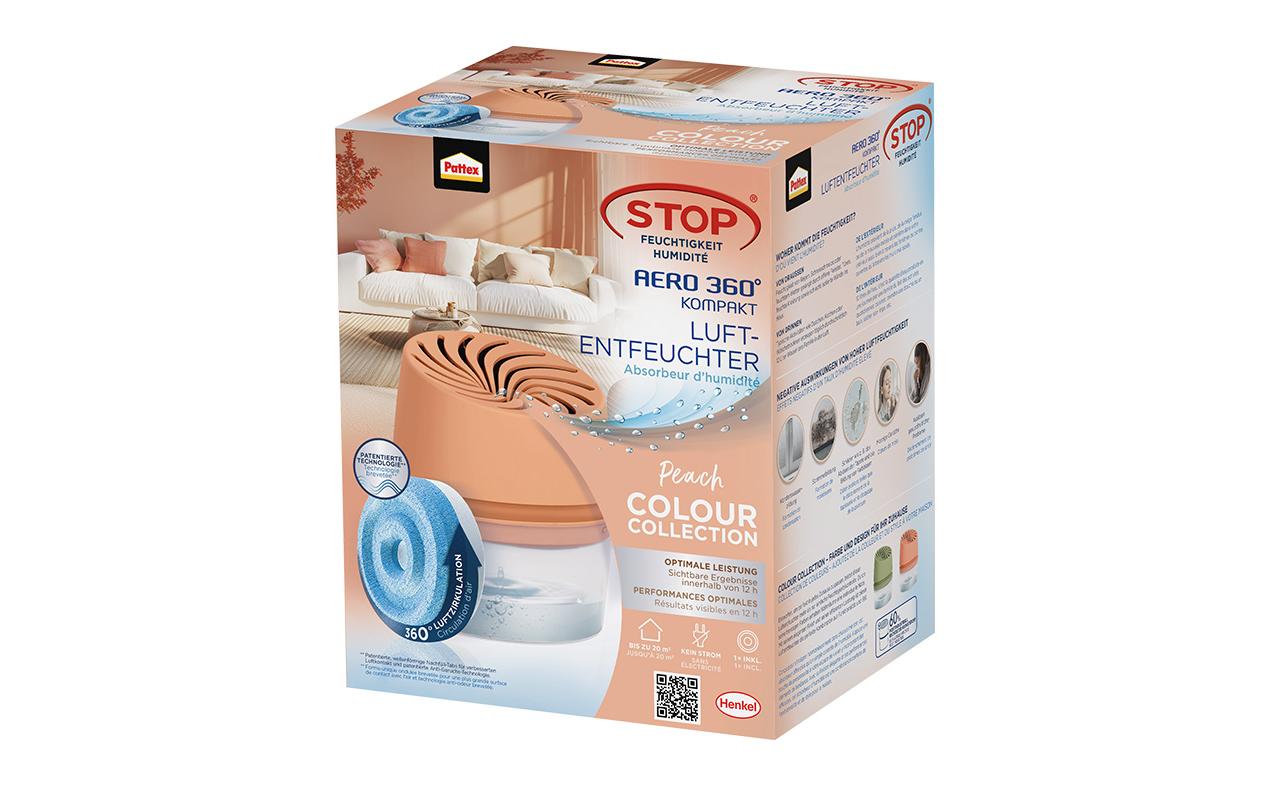 Pattex AERO 360° Luftentfeuchter mit Nachfülltab, 450 g, Pfirsich