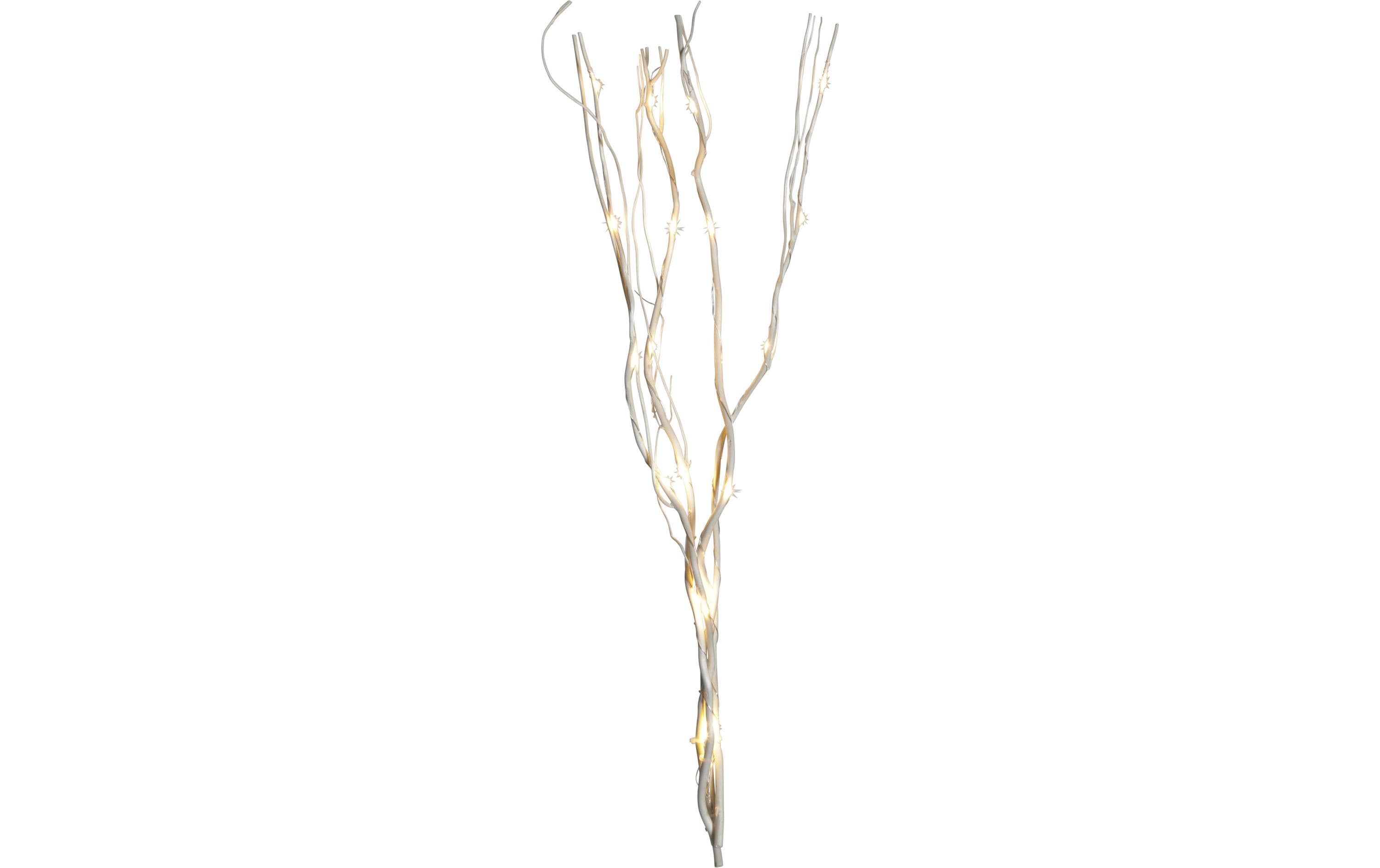 Star Trading Zweig Willow Dewdrop, 24 LEDs, 60 cm, Natur