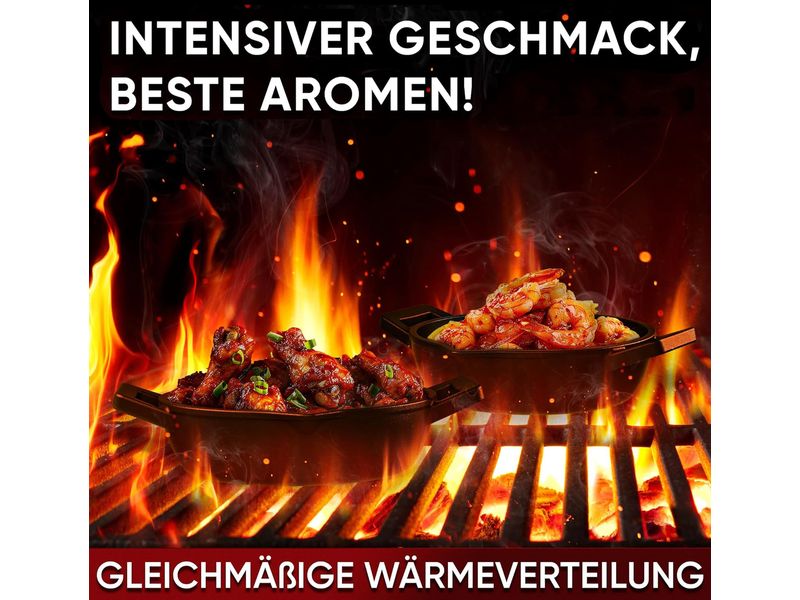 Eingebrannte runde Mini-Pfanne 2 set