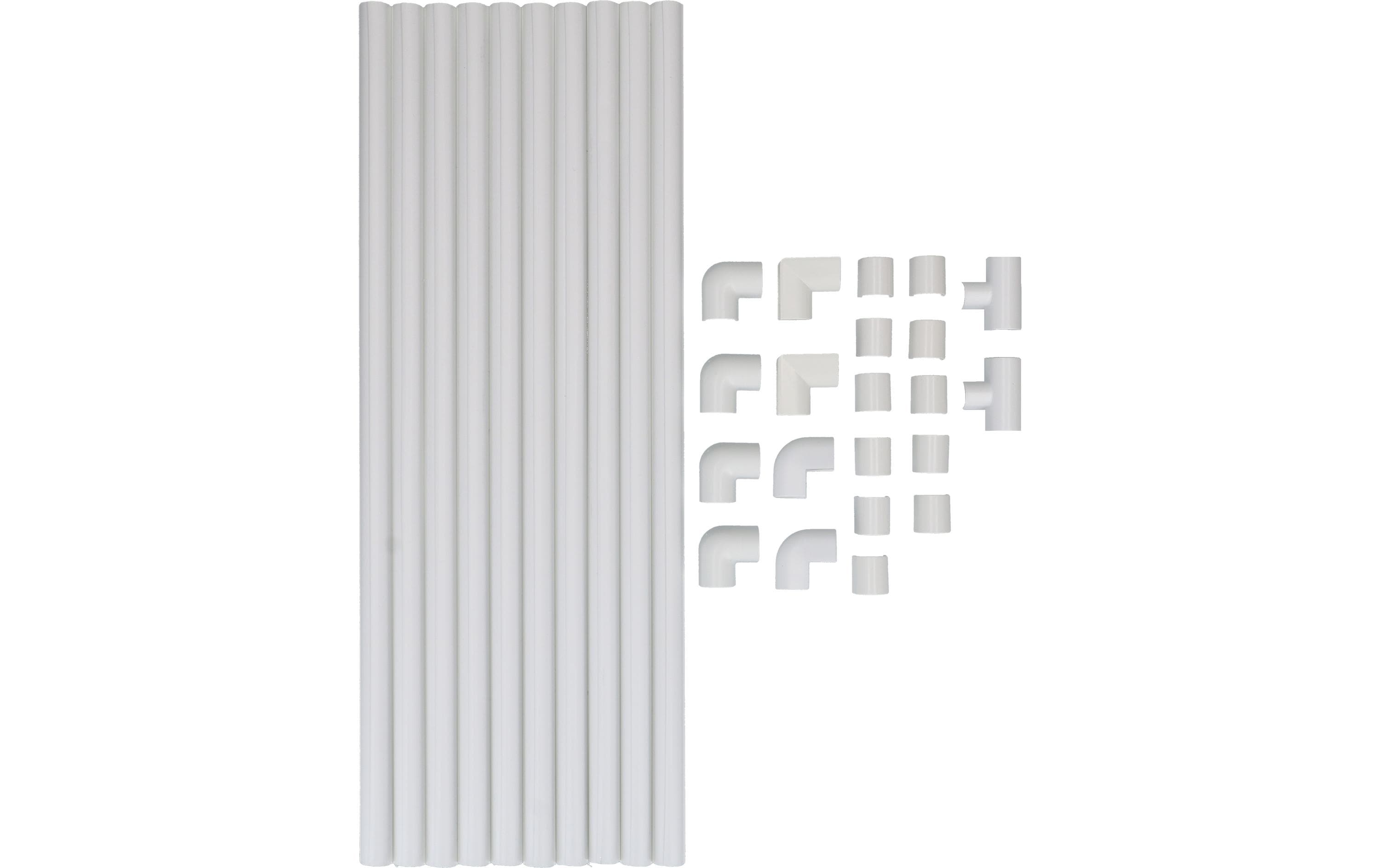 Max Hauri Kabelkanal 10 mm 10x 40 cm + 21 Zubehörteile – Weiss – Kabelkanal von Max Hauri