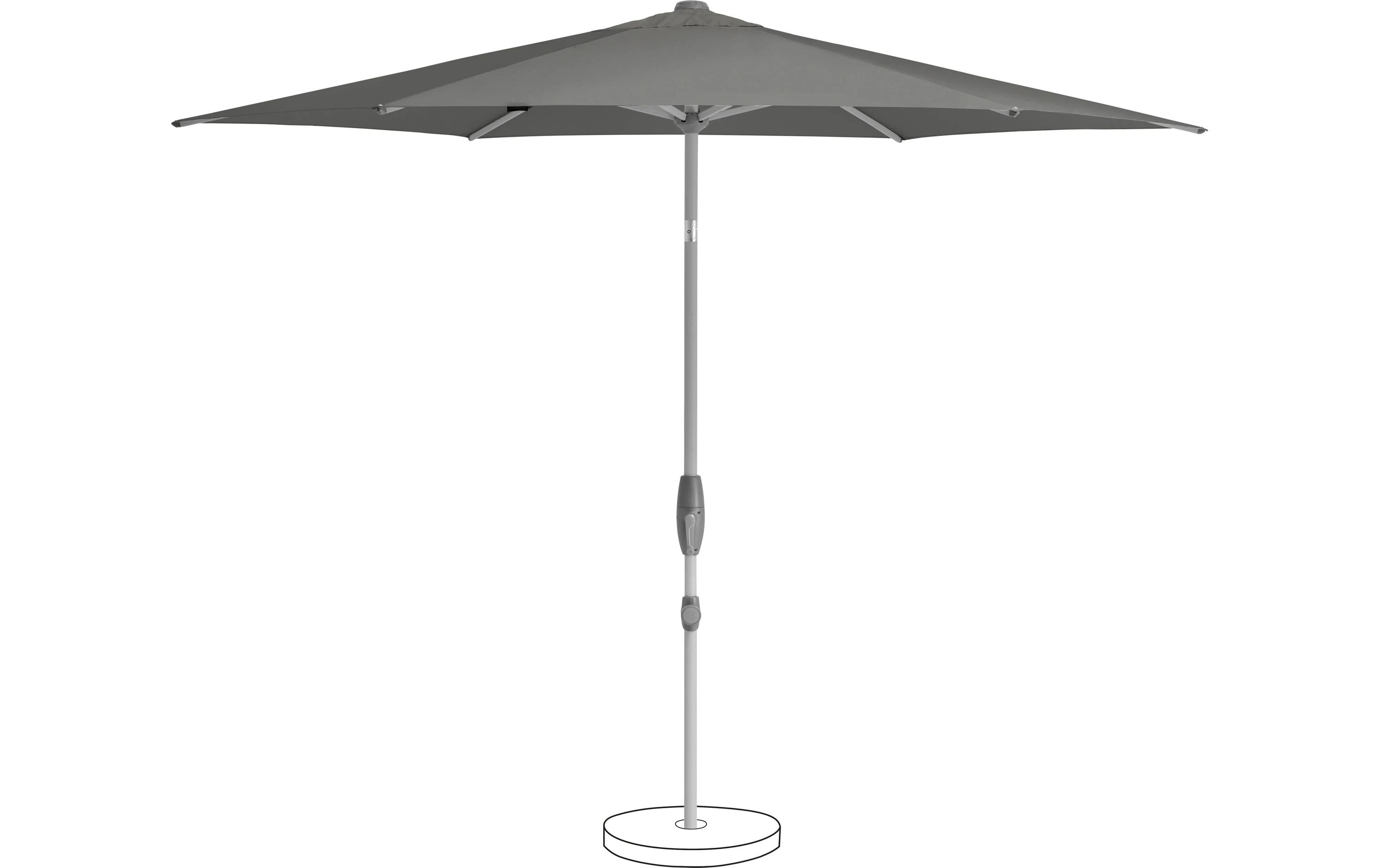 Suncomfort by Glatz Sonnenschirm Shell Turn 300 cm, Stone Grey