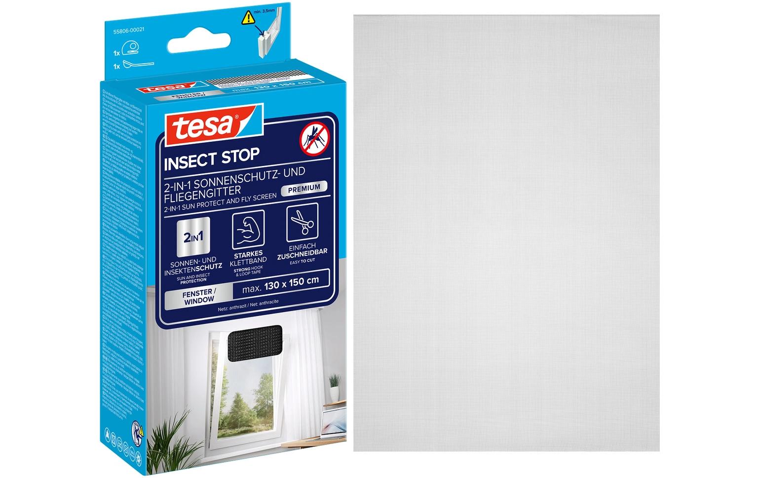 tesa Sun Protect Polyester Anthrazit 130 x 150 cm